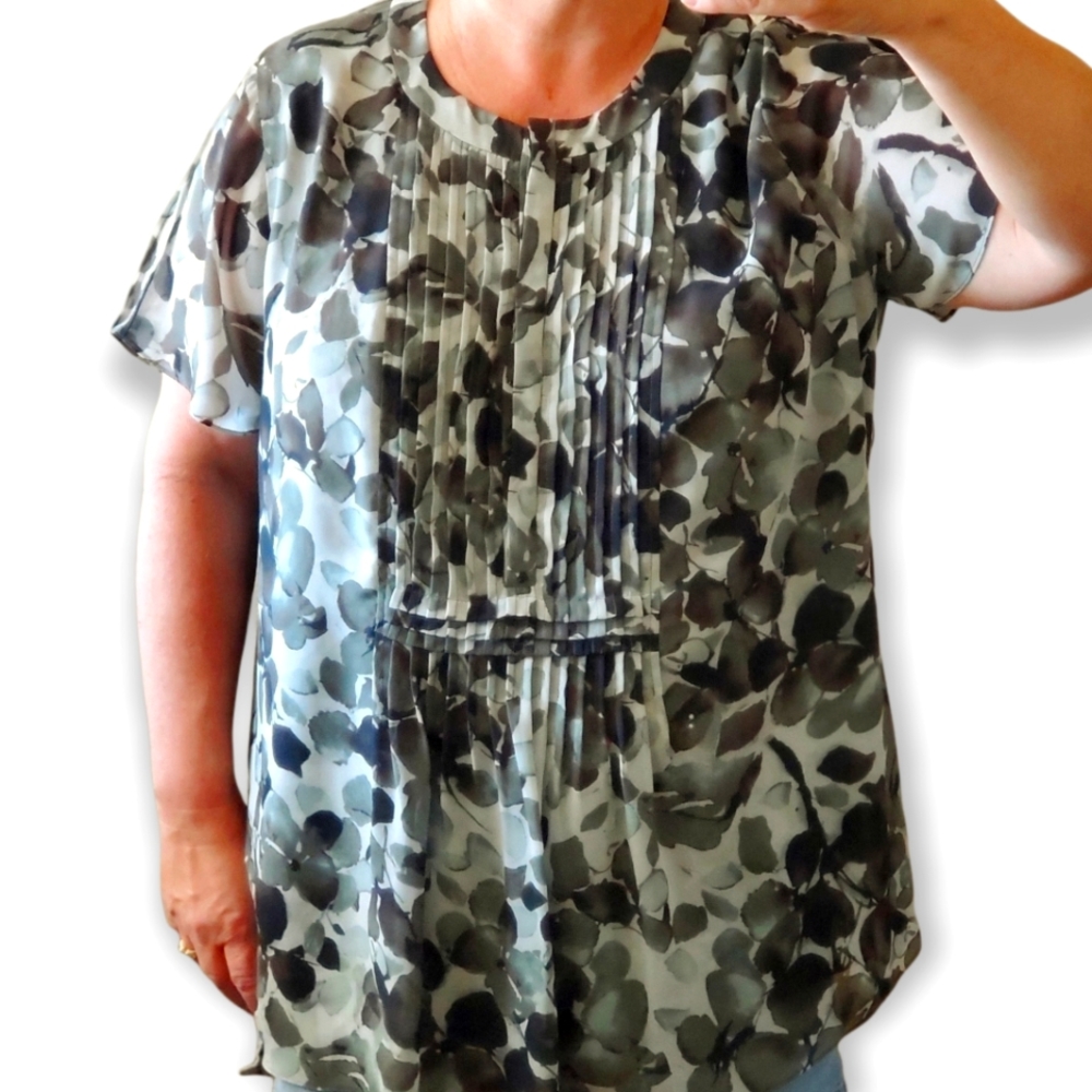 Coldwater Creek Chiffon Floral Top 2x